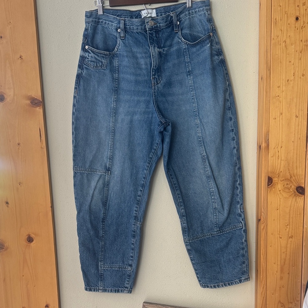 Frame Denim Women's Ankle Cropped Jeans - Medium Wash Blue